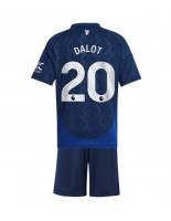 Manchester United Diogo Dalot #20 Vieraspaita Lasten 2024-25 Lyhythihainen (+ shortsit)